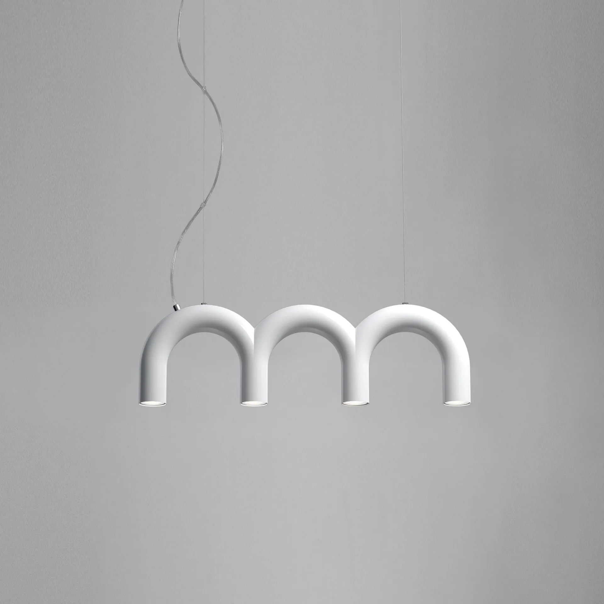 Lampa wisząca Arch Triplette, White, 65,6 cm Oblure