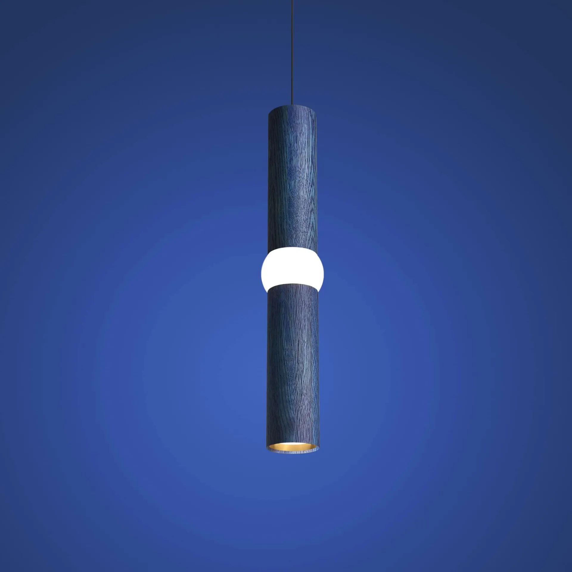 Lampa wisząca Lightbone, Medium 53,8 cm, blue oak Oblure