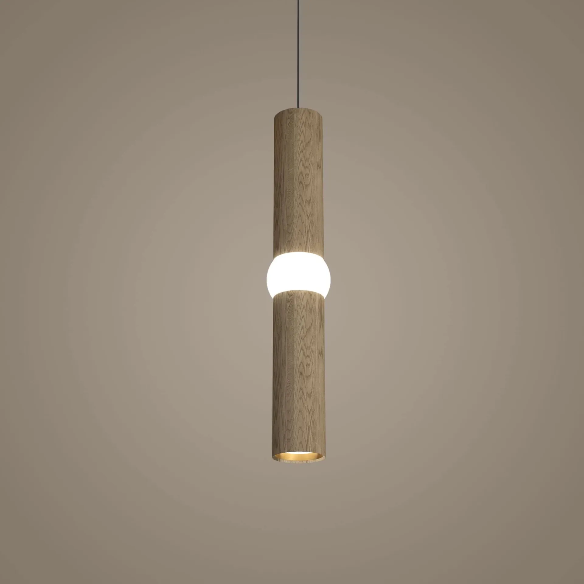 Lampa wisząca Lightbone, Medium 53,8 cm, natural oak Oblure