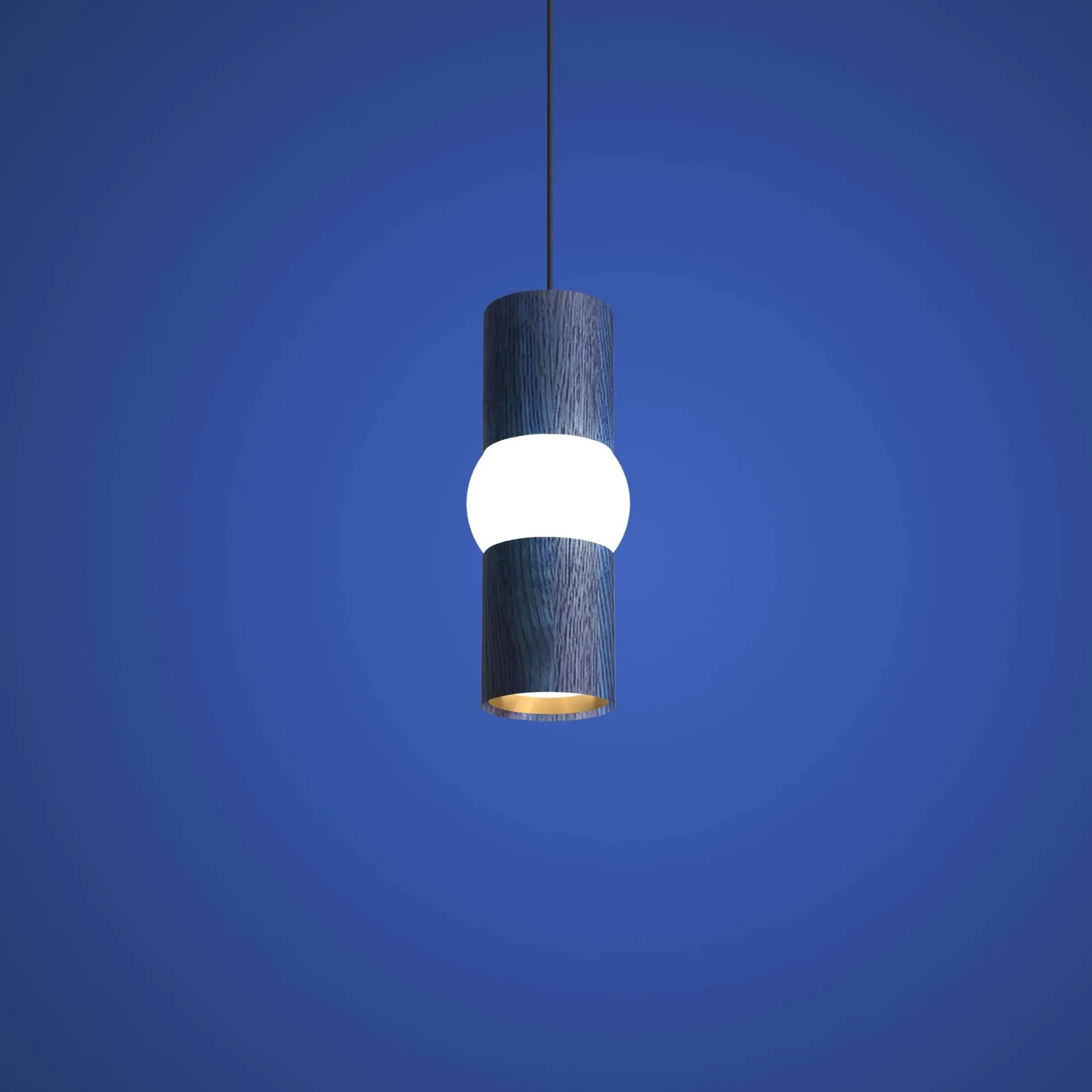 Lampa wisząca Lightbone, Small 24 cm, blue oak Oblure