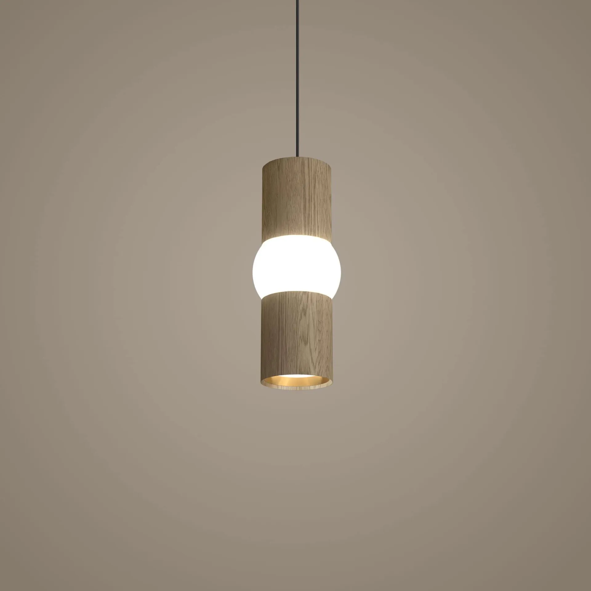 Lampa wisząca Lightbone, Small 24 cm, natural oak Oblure