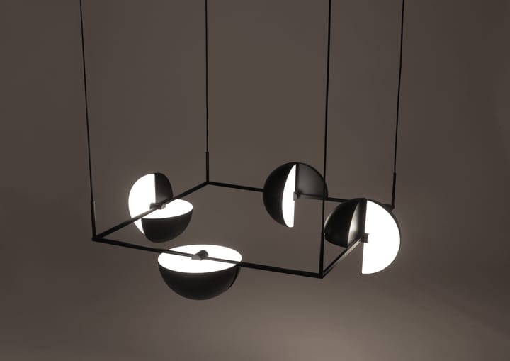 Trapeze kwadratowy wahadłowy 113,5x113,5 cm, Czarny Oblure