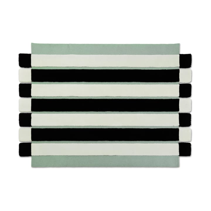 Dywan ODC Segment Rug Collection Stripe Chess, Mint-white-black, 154x200 cm Ogeborg