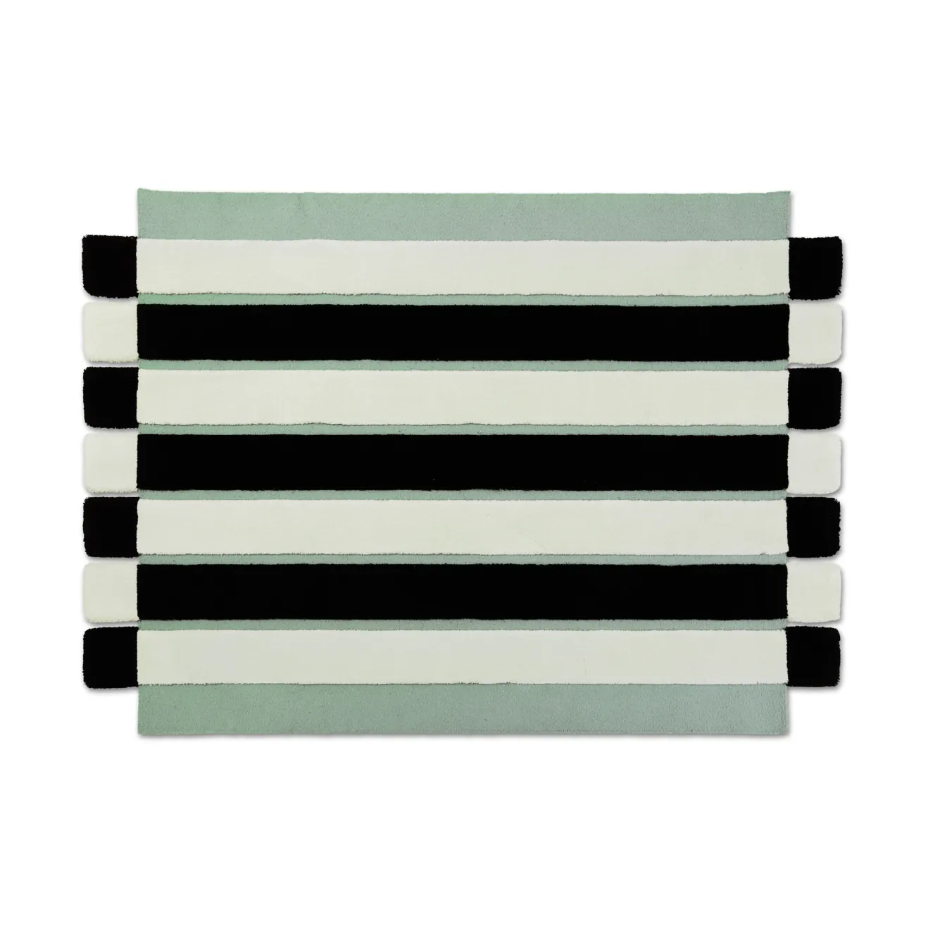 Dywan ODC Segment Rug Collection Stripe Chess, Mint-white-black, 200x300 cm Ogeborg
