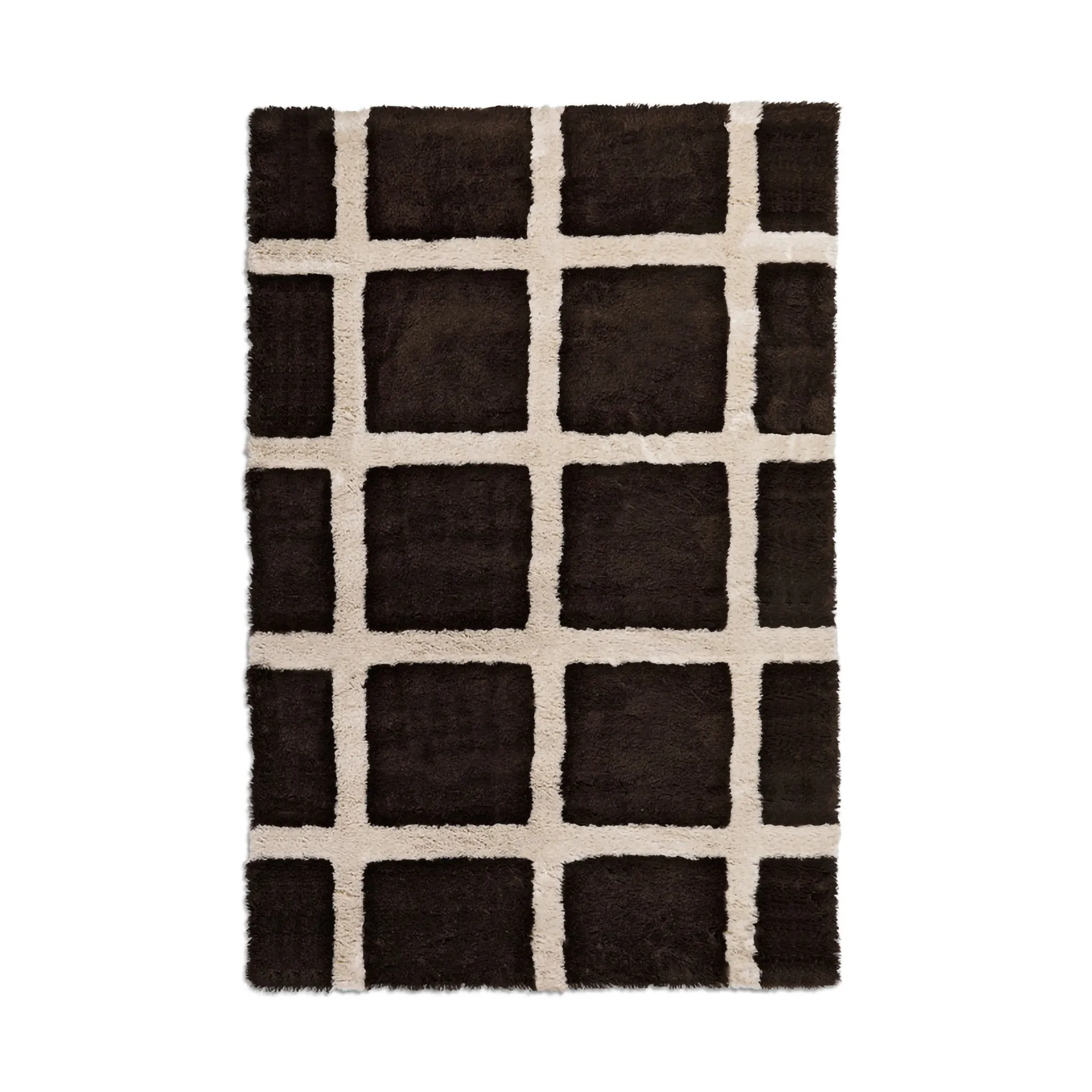 Dywan wełniany ODC Line Big Scale, Brown beige, 170x240 cm Ogeborg