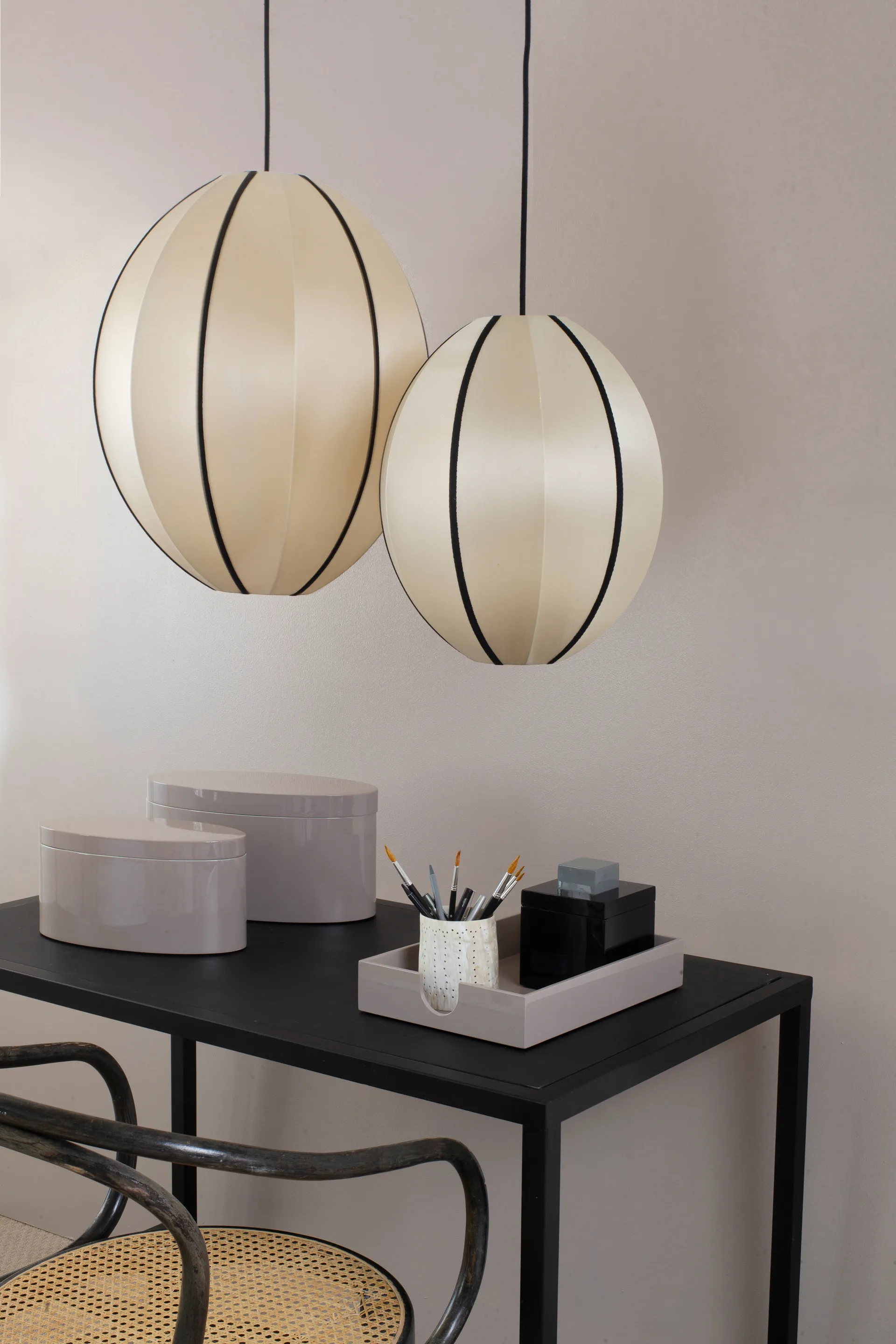 Abażur Indochina Classic Oval L, Kit-black Oi Soi Oi