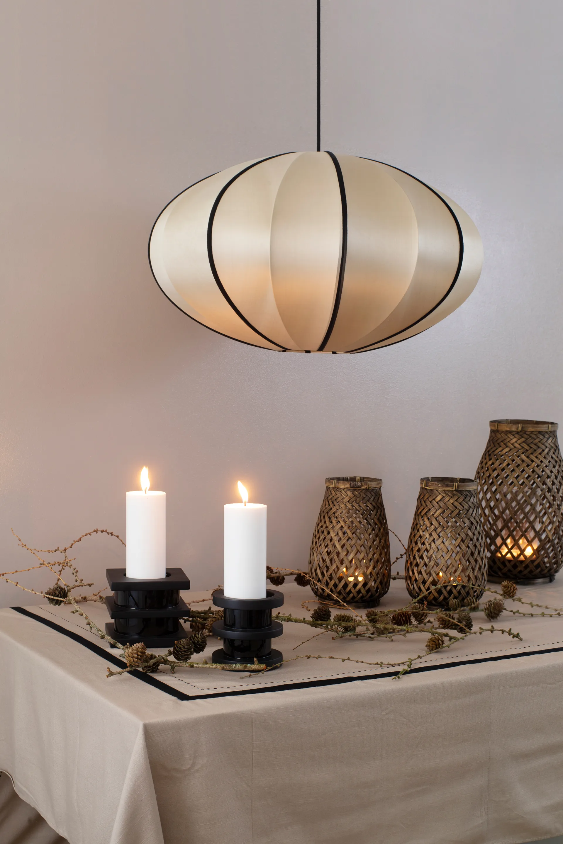 Abażur Indochina Classic Pumpkin, Kit-black Oi Soi Oi