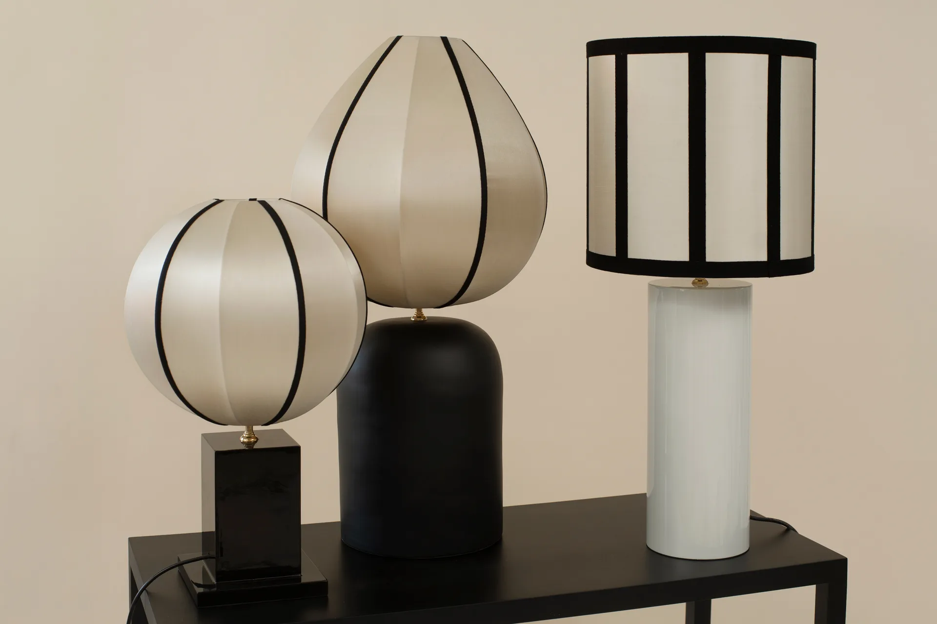 Abażur Indochina Classic Round XS, Kit-black Oi Soi Oi