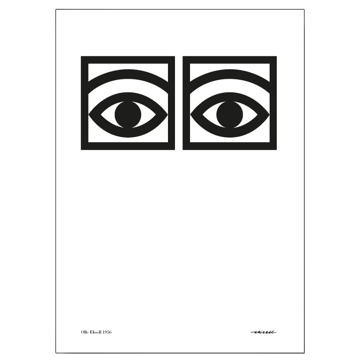 Plakat Ögon - 1 para oczu  - 70x100 cm - Olle Eksell