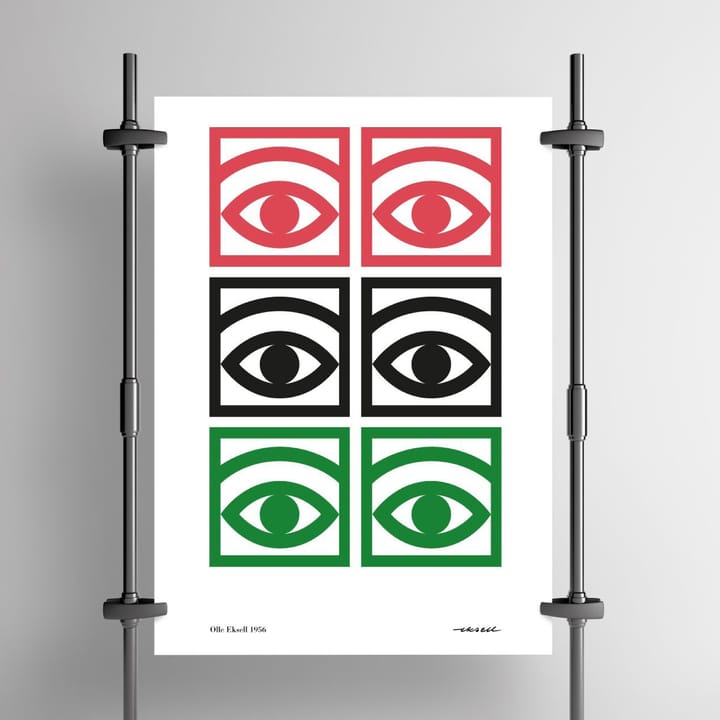 Plakat Ögon kolorowy - 50x70 cm - Olle Eksell