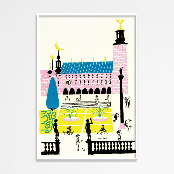 Plakat ratusza w Sztokholmie, 50x70 cm Olle Eksell