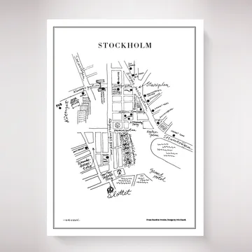 Plakat Stockholm - 50x70 cm - Olle Eksell