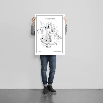 Plakat Stockholm - 50x70 cm - Olle Eksell