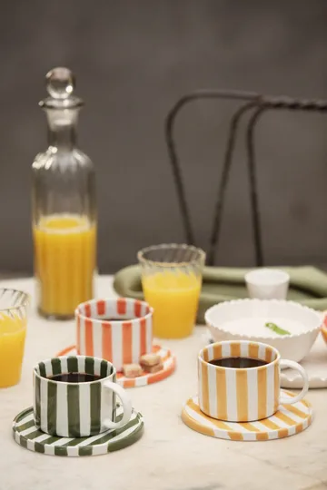 Filiżanka Monica z podstawką - Rdza - Olsson & Jensen