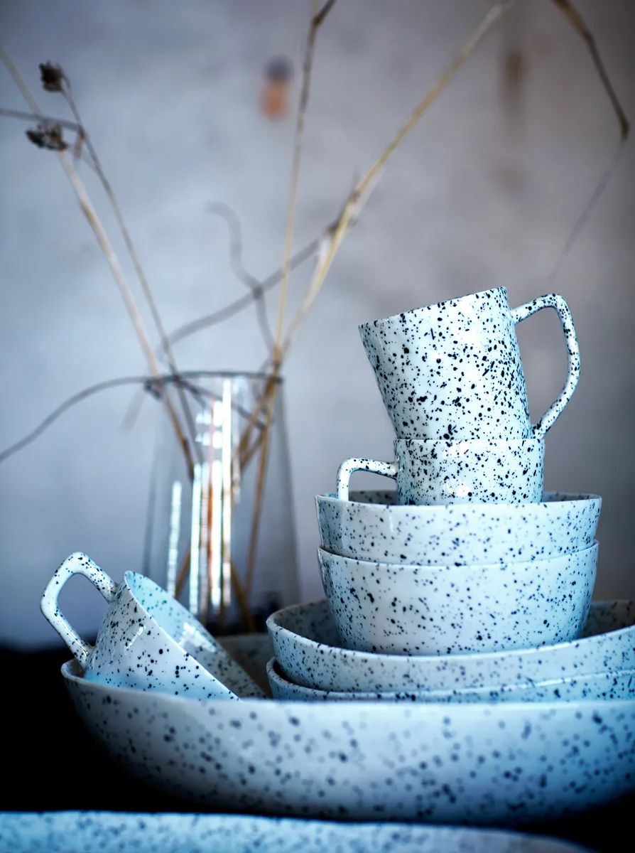 Głeboki talerz Poppi, Czarnobiały Olsson & Jensen