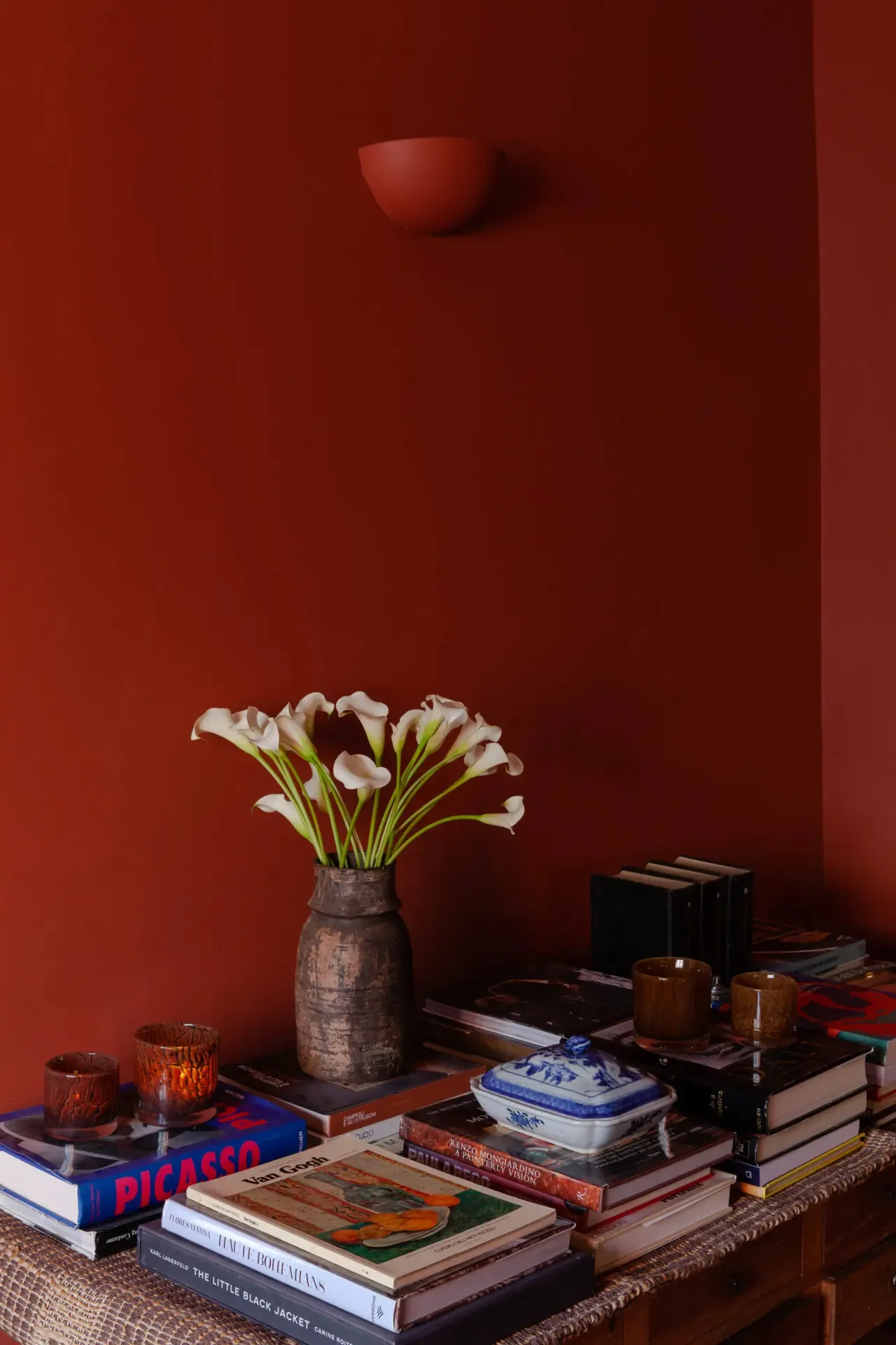 Lampion na świecę Fuji Ø8 cm, Ciemnobrązowy Olsson & Jensen