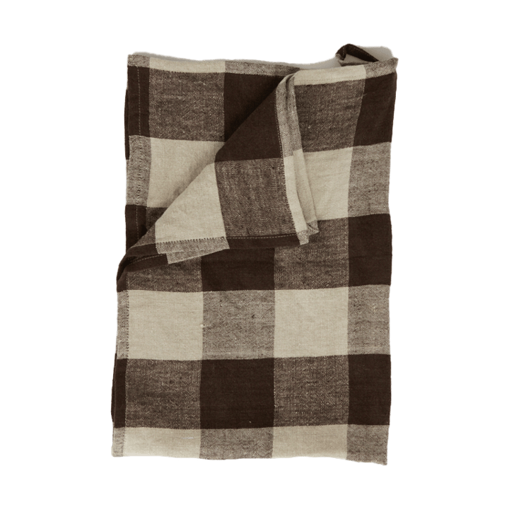 Lniany ręcznik kuchenny Johanna 45x65 cm - Brązowy/naturalny - Olsson & Jensen