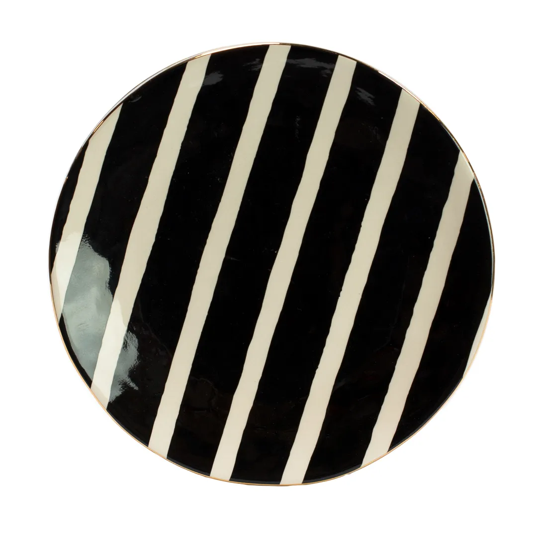 Naczynie Doris, Czarny-biały-złoty Olsson & Jensen