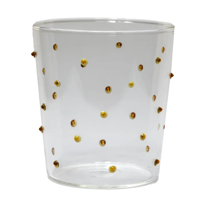 Venezia szklanka do napojów 330 ml - Bursztynowe kropki - Olsson & Jensen