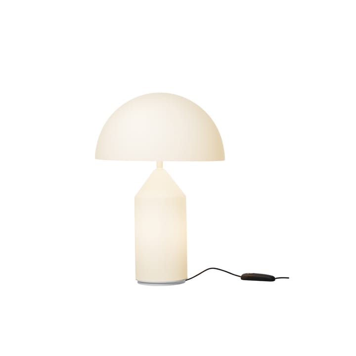 Atollo średni 237 lampa stołowa szkło - opal, medium - Oluce