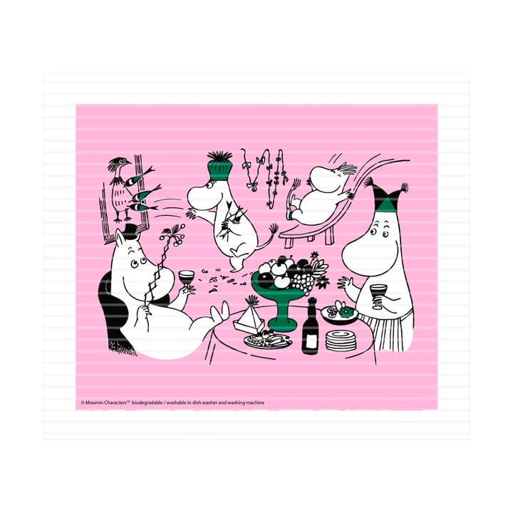 Ścierka do naczyń Moomin 80, 17x20 cm - Różowy - Opto Design