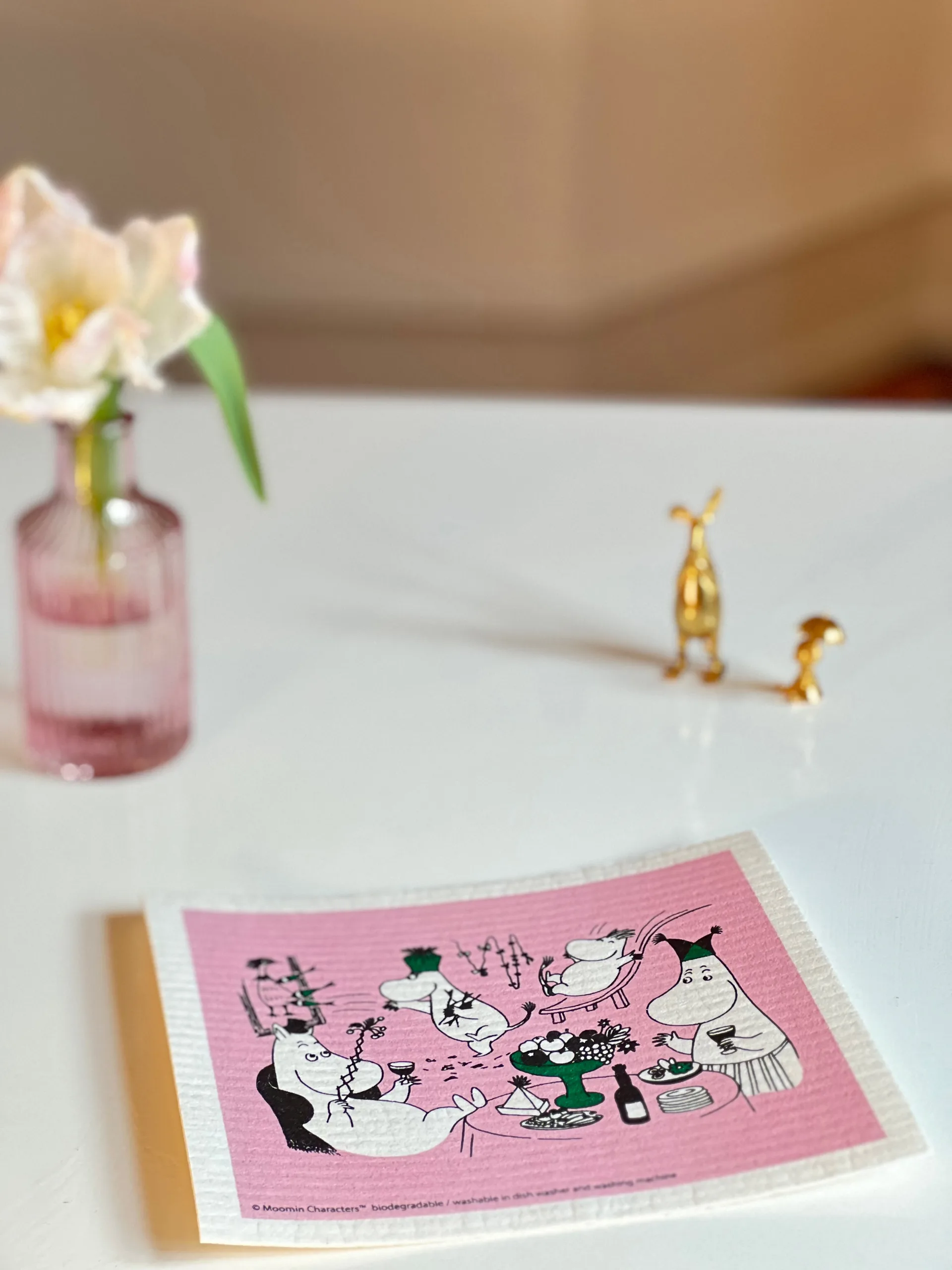 Ścierka do naczyń Moomin 80, 17x20 cm, Różowy Opto Design