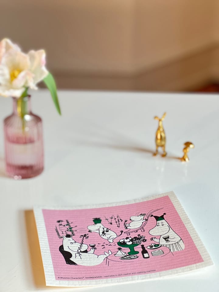 Ścierka do naczyń Moomin 80, 17x20 cm, Różowy Opto Design