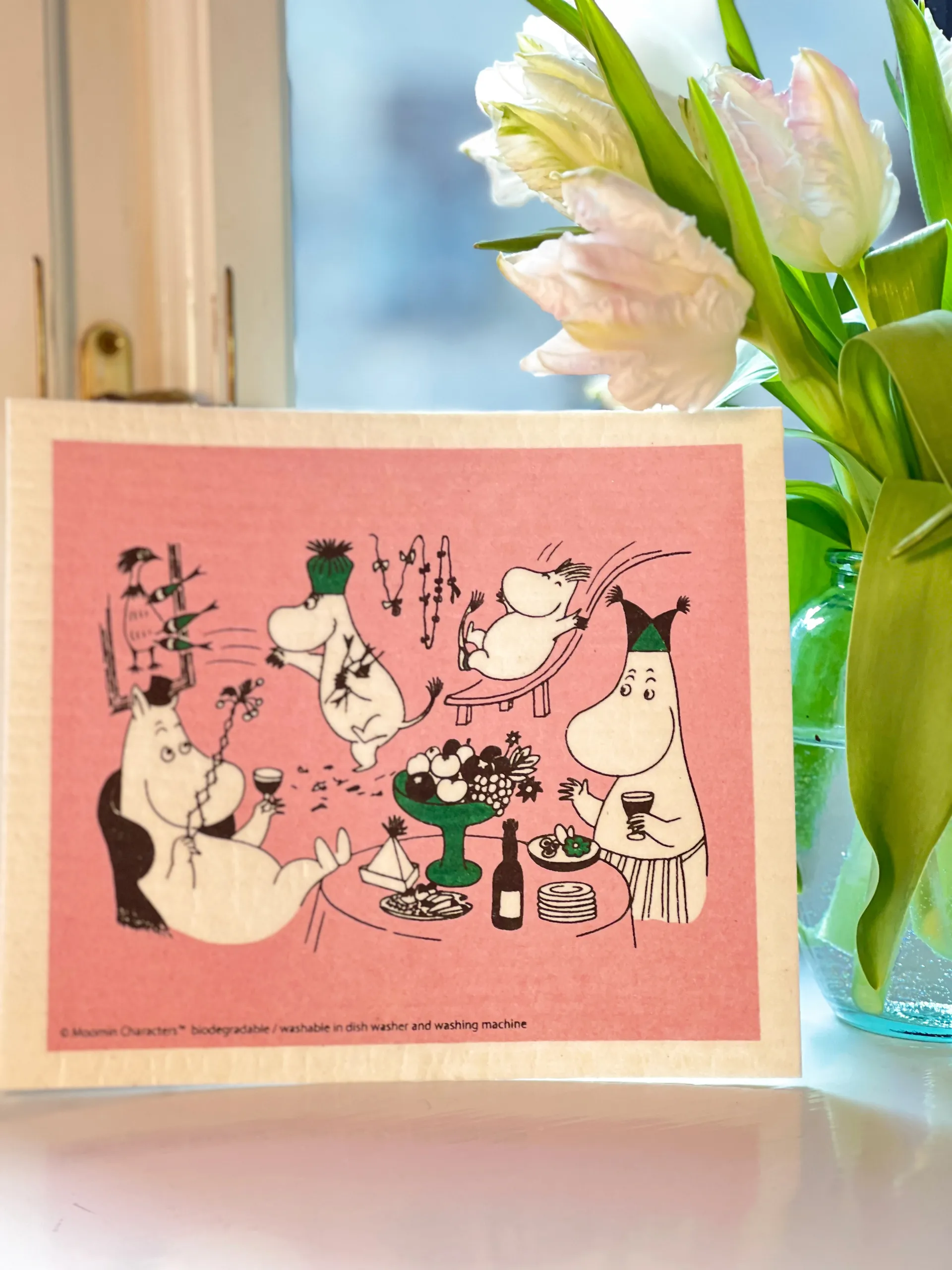 Ścierka do naczyń Moomin 80, 17x20 cm, Różowy Opto Design