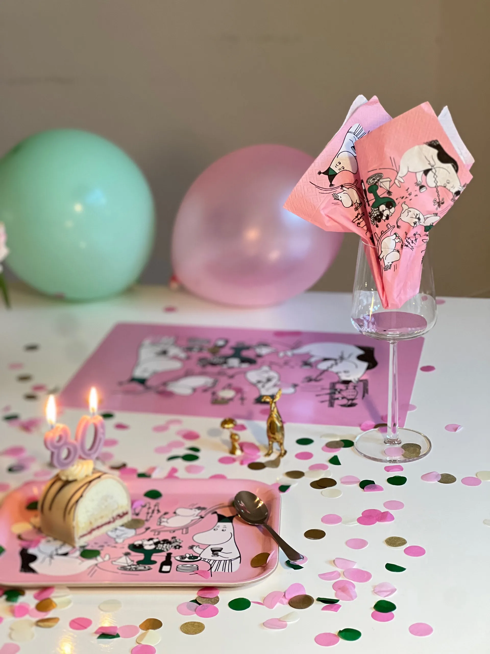 Serwetki Moomin 80, 20 szt., Różowy Opto Design