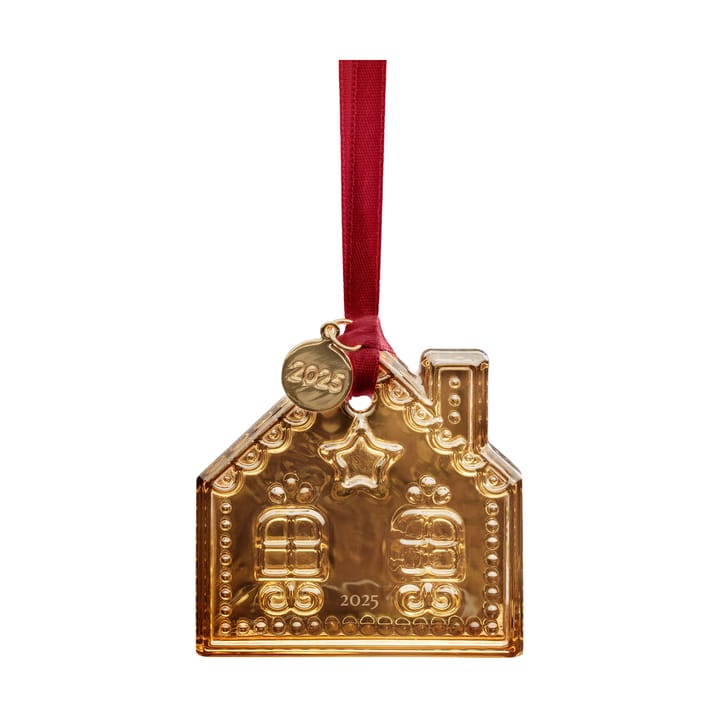 Coroczna zawieszka świąteczna - Domek piernikowy 2025, 21 K gold - Orrefors