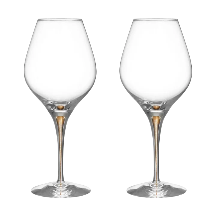 Intermezzo Aroma kieliszki do wina 620 ml, 2‑pak - Złoto - Orrefors