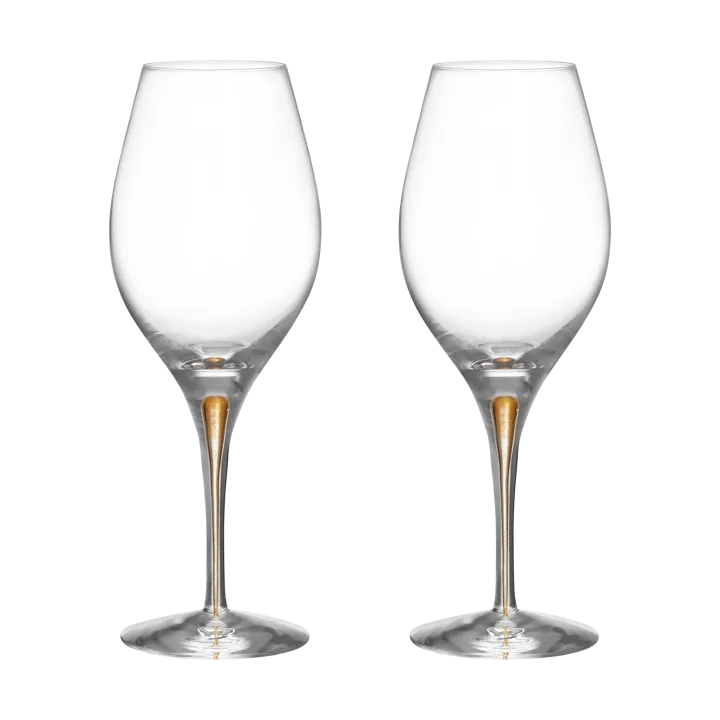 Intermezzo Balance kieliszki do wina 440 ml, 2‑pak - Złoto - Orrefors