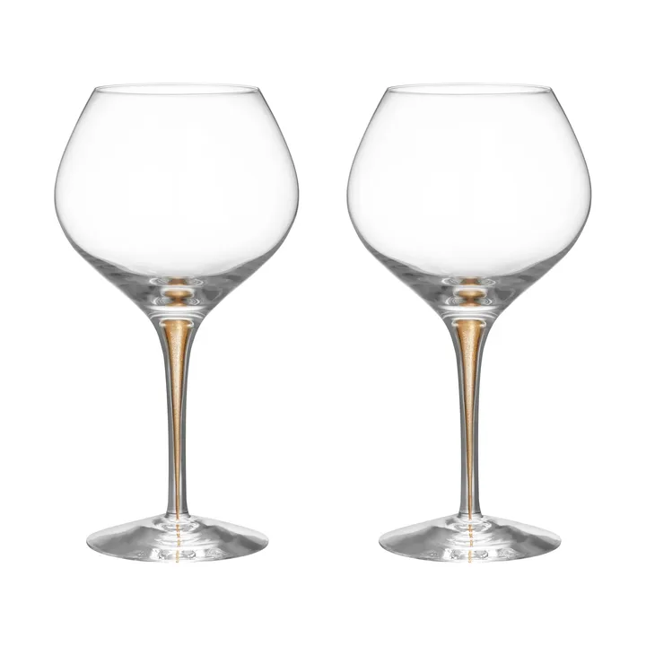 Intermezzo Bouquet kieliszki do wina 700 ml, 2‑pak - Złoto - Orrefors