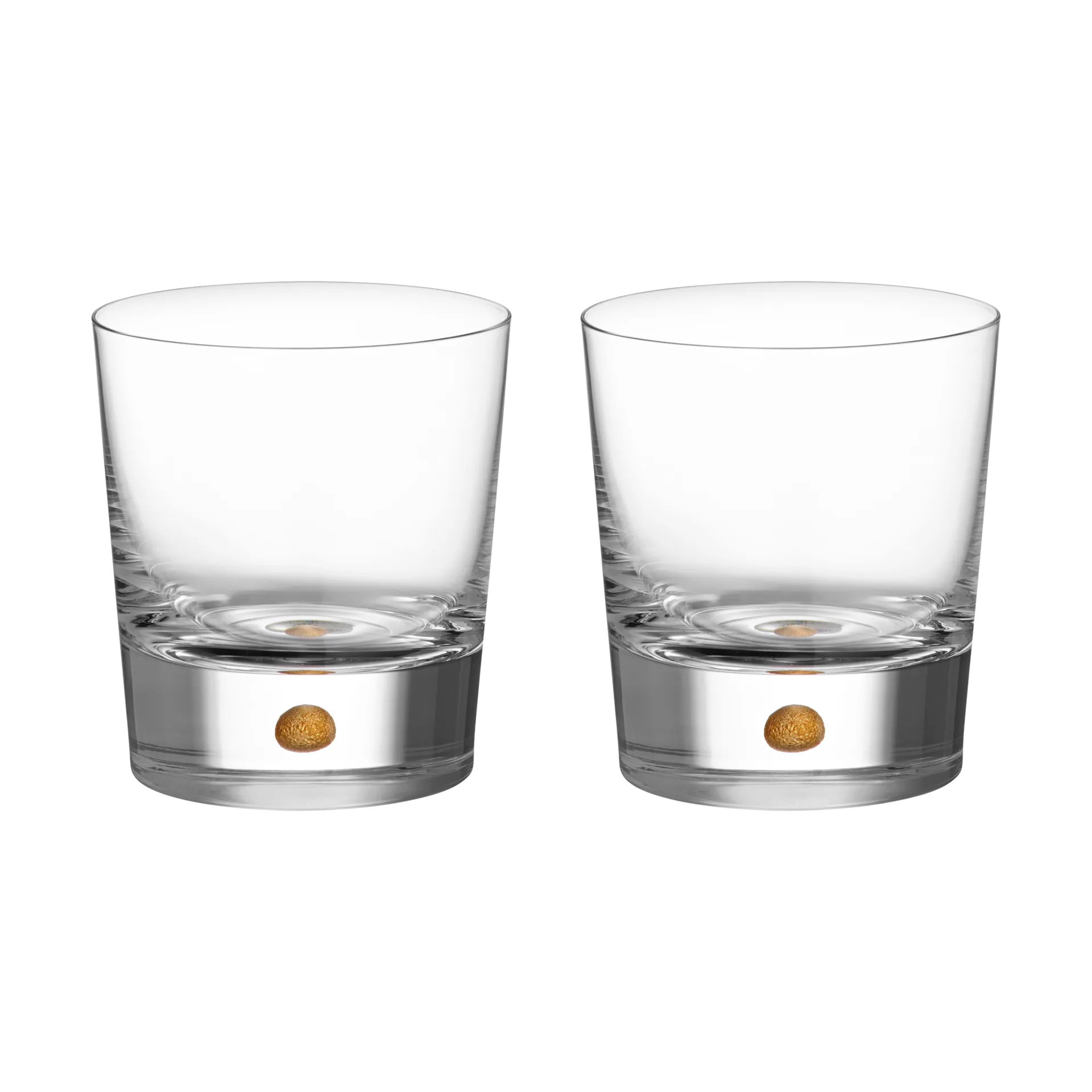 Intermezzo double old fashioned 400 ml, zestaw 2 szt., Złoto Orrefors
