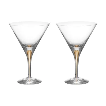 Intermezzo kieliszek do martini 250 ml, 2‑pak - Złoto - Orrefors