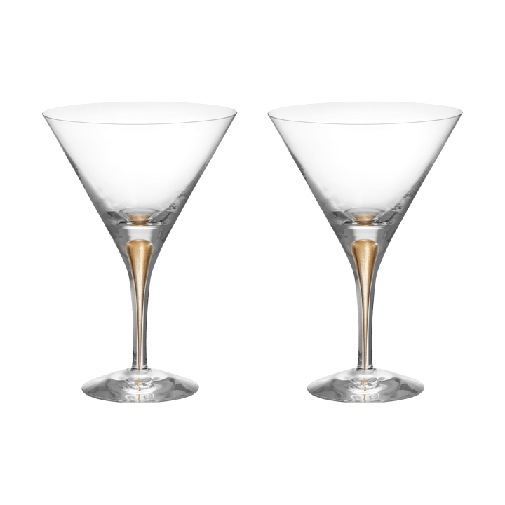 Intermezzo kieliszki do martini 250 ml 2-pak - Złoto - Orrefors