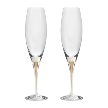 Intermezzo kieliszki do szampana 260 ml, 2‑pak - Złoto - Orrefors