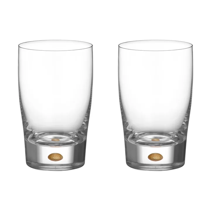 Intermezzo tumbler 250 ml, 2‑pak - Złoto - Orrefors