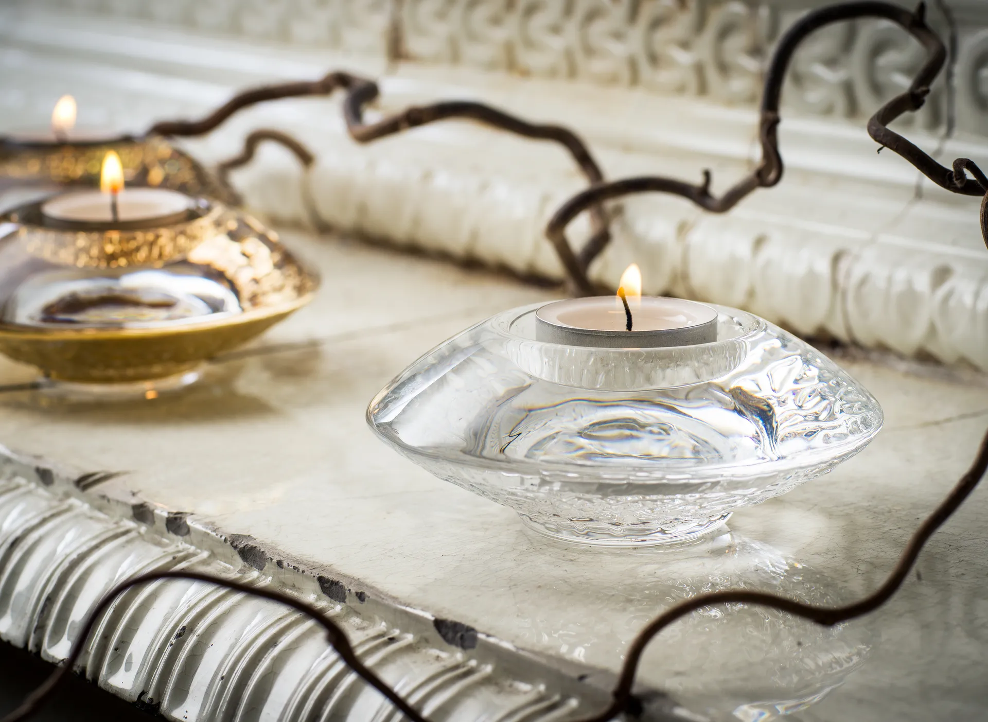 Latarnia Discus 43 mm, Przezroczysty Orrefors