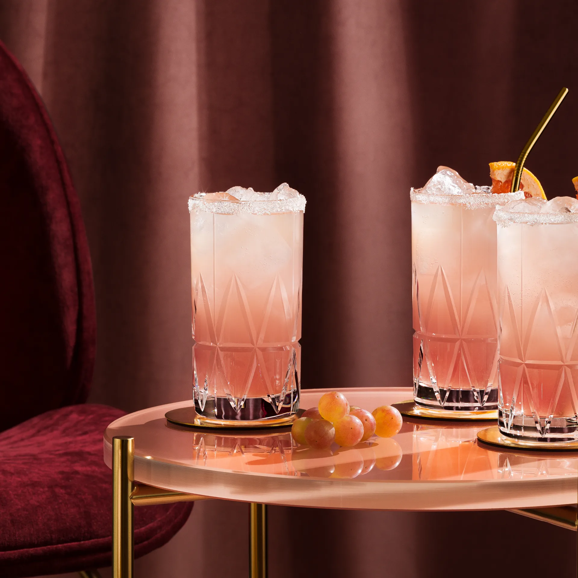 Podkładki z uchwytem Peak 4-pak, Mosiądz Orrefors