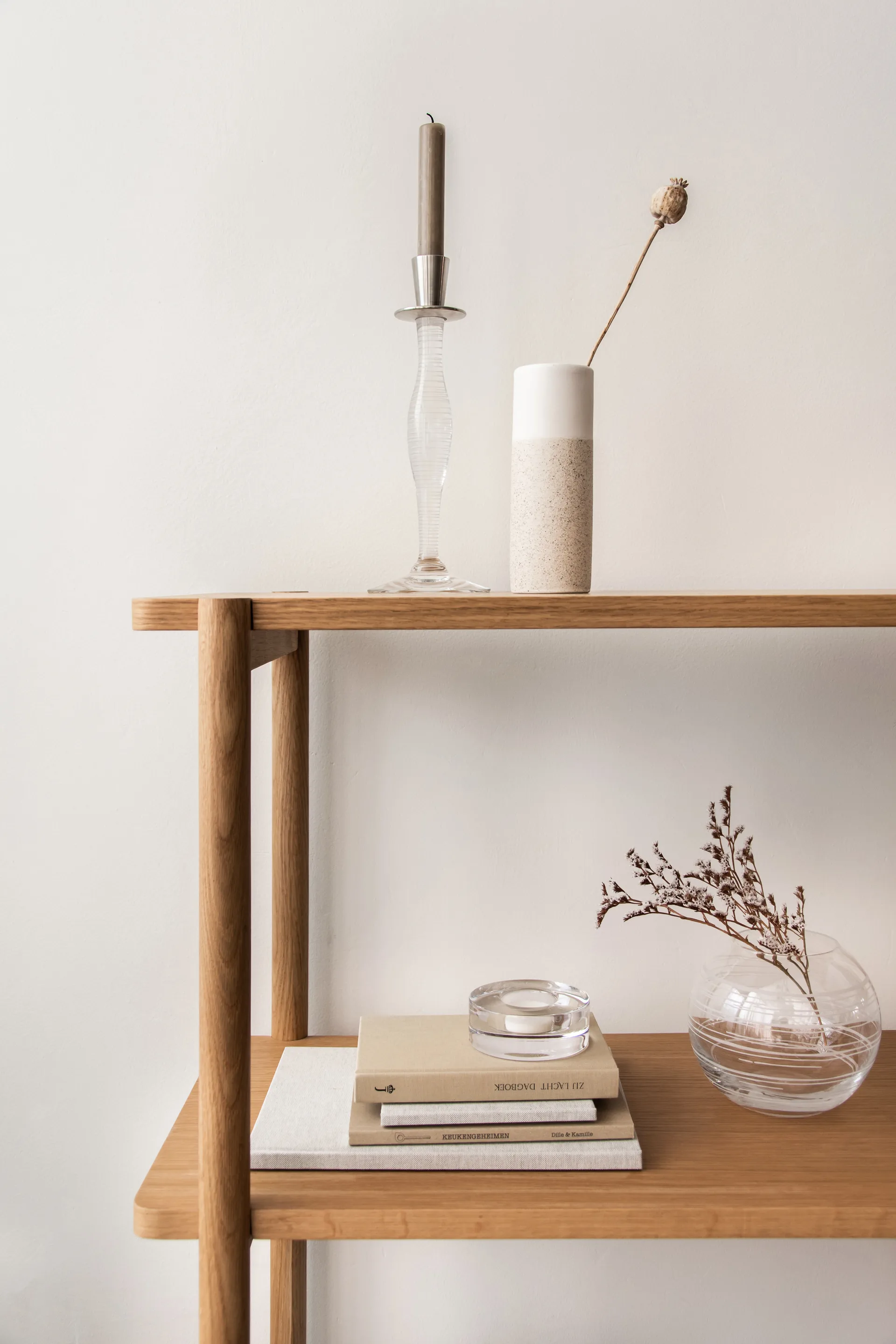 Puck - świecznik 36 cm, Przezroczysty Orrefors