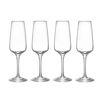 Pulse kieliszki do szampana 280 ml, 4‑pak - Przezroczysty - Orrefors