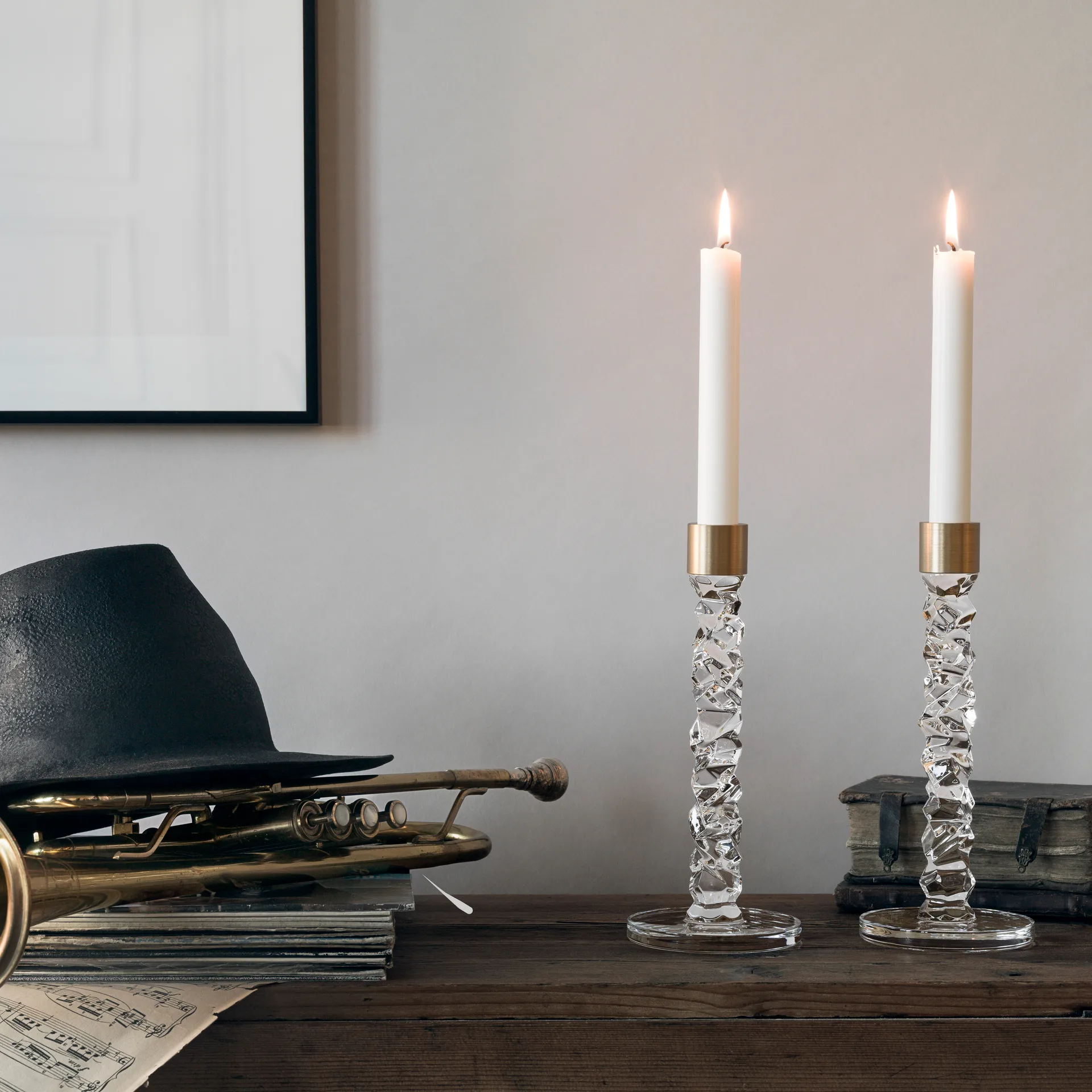 Świecznik Carat mosiądz 2-pak, 24,2 cm Orrefors