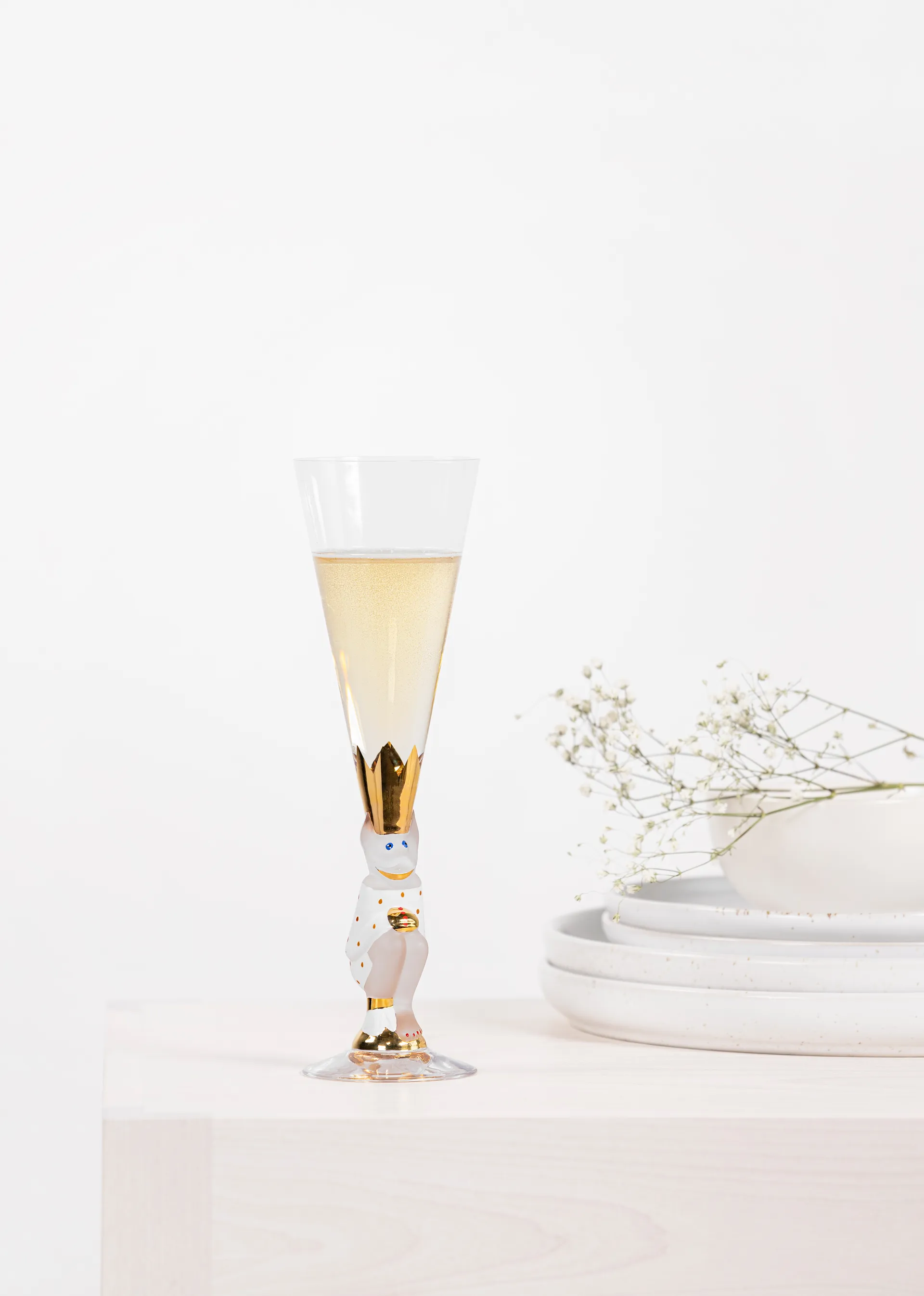 The Sparkling Devil kieliszek do szampana 190 ml, Biały Orrefors