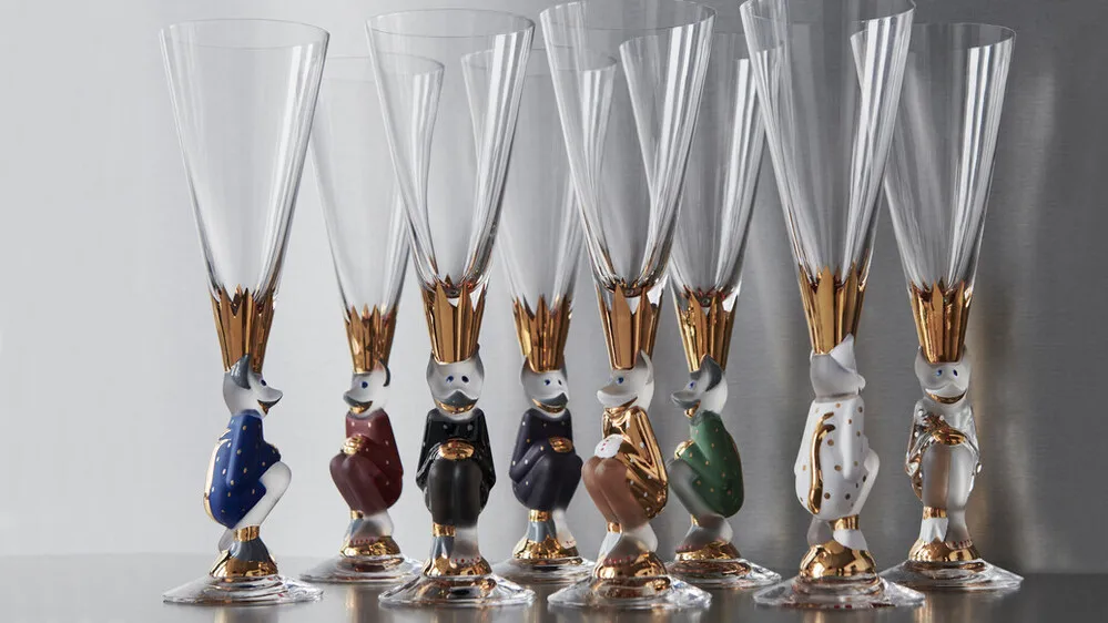 The Sparkling Devil kieliszek do szampana 190 ml, Złoty Orrefors