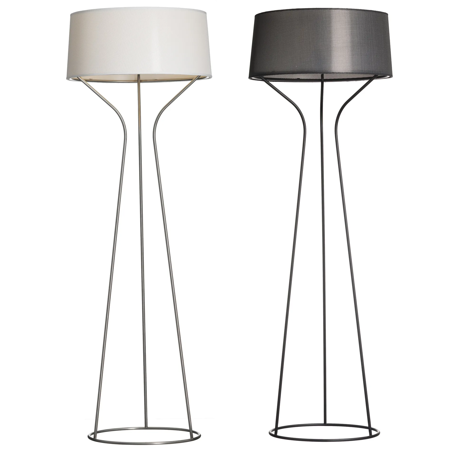 Lampa podłogowa Aria, czarny lakierowany, czarna przesłona Örsjö Belysning