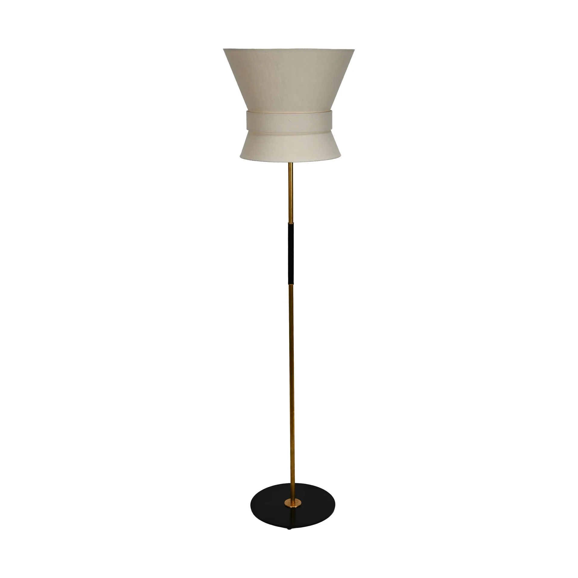 Lampa podłogowa Bow, Surowy mosiądz-cream white, large 159 cm Örsjö Belysning