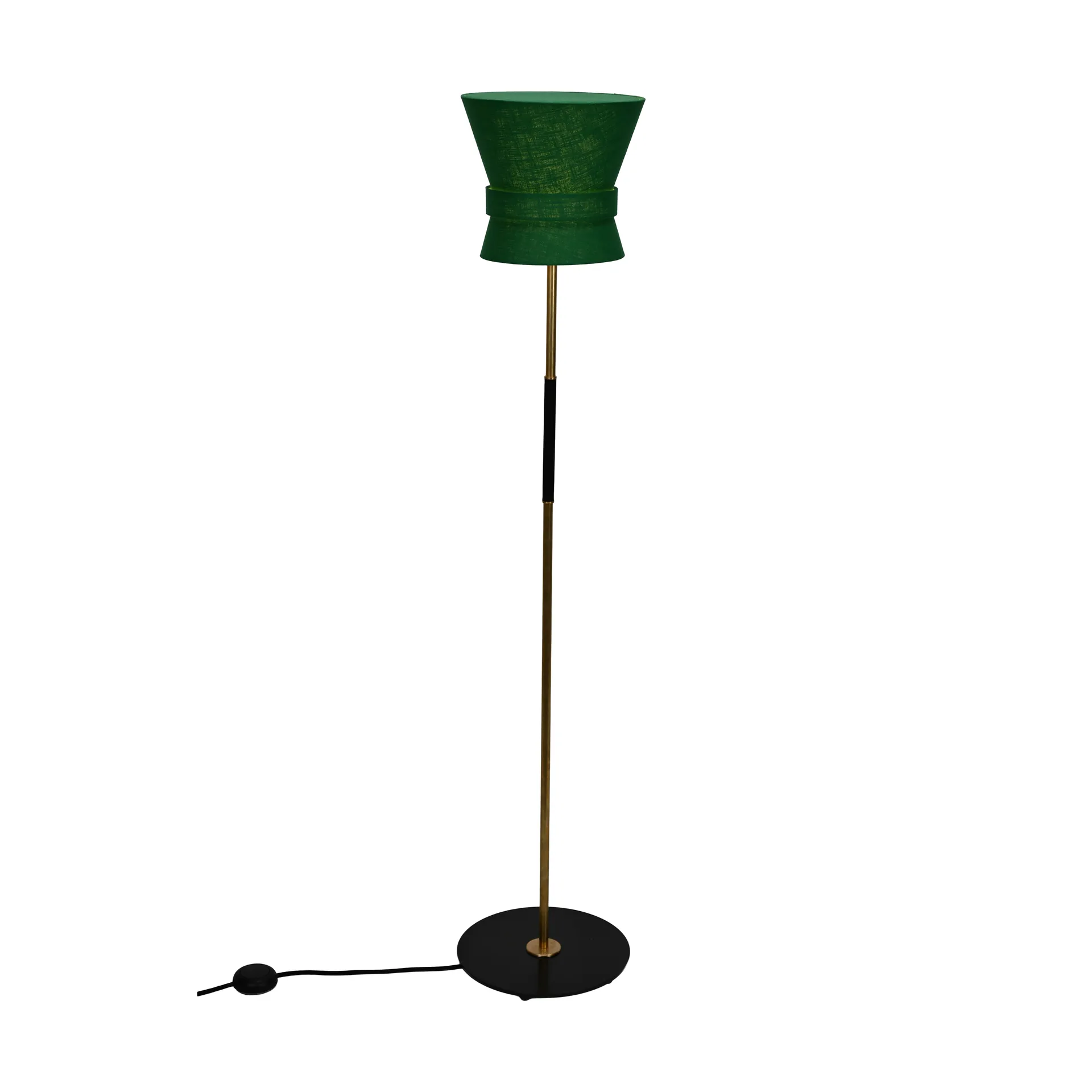 Lampa podłogowa Bow, Surowy mosiądz-emerald green, small 147 cm Örsjö Belysning