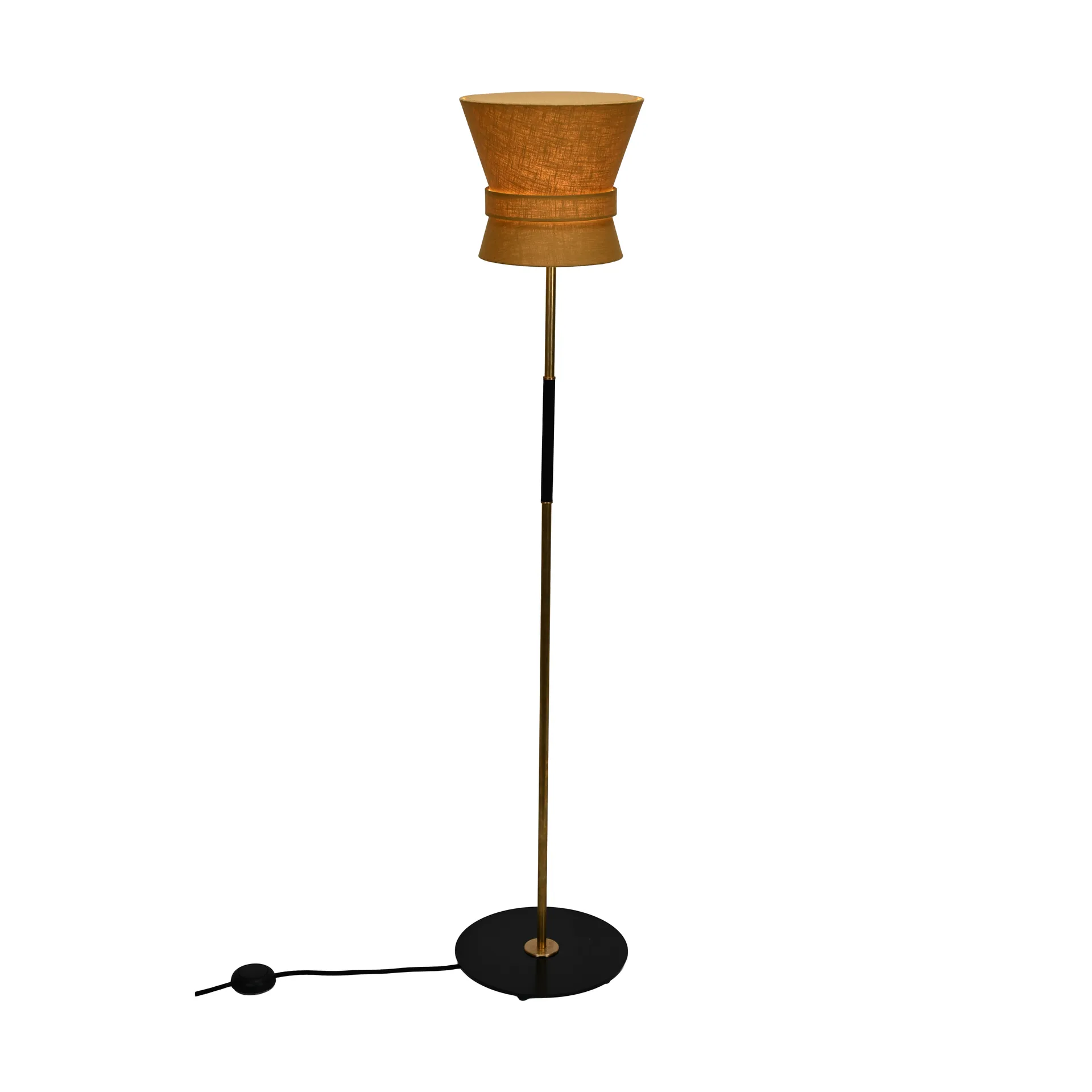 Lampa podłogowa Bow, Surowy mosiądz-yellow ochre, small 147 cm Örsjö Belysning