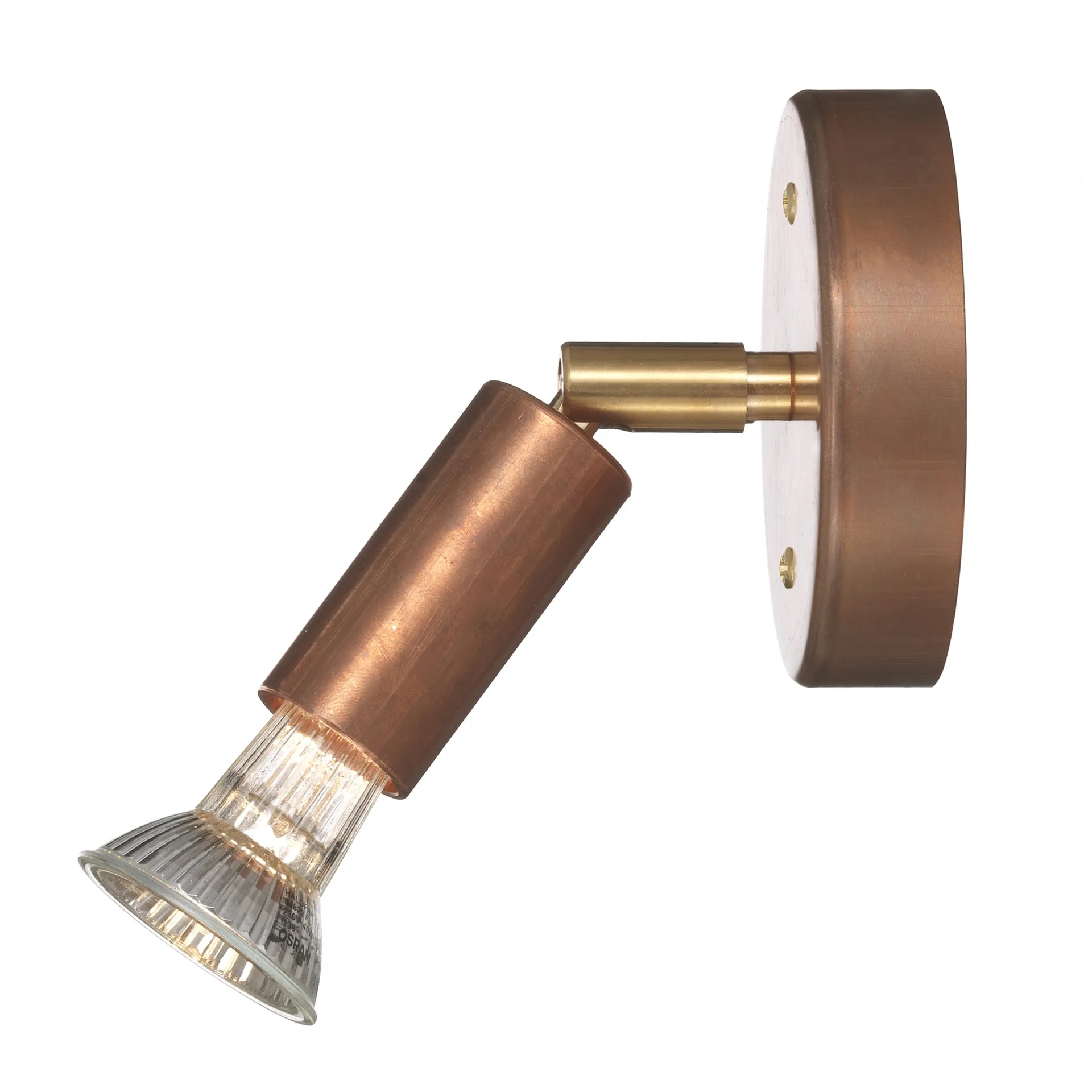 Lampa ścienna Star 1, surowa miedź Örsjö Belysning